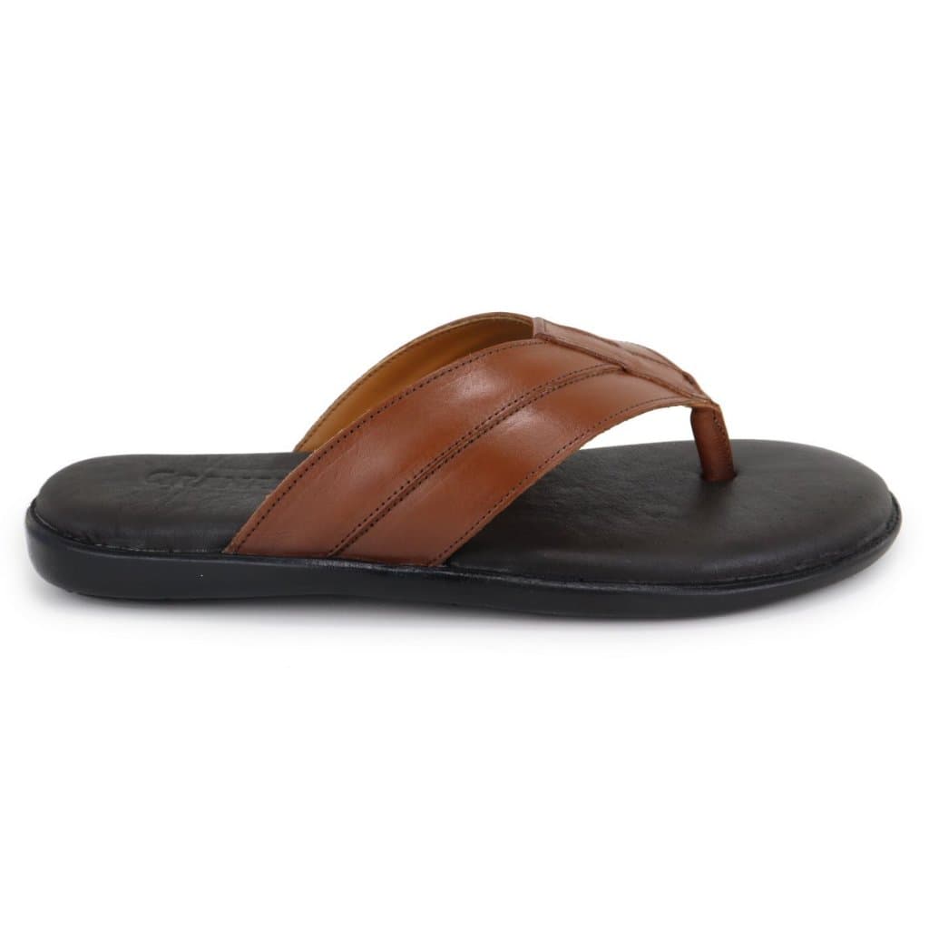 Chinelo sandalia masculino couro legitimo Granado Chinelo Masculino GRANADO CONHAQUE