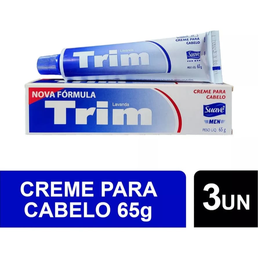Kit 3x1 Creme Cabelo Tratamento Hidratante Trim Lavanda 65g