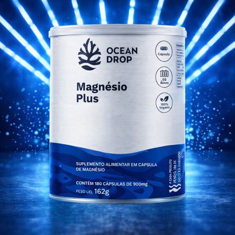 Magnésio Plus 180 cápsulas - Ocean Drop