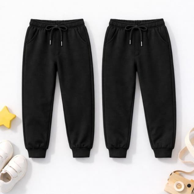 Kit Calça Masculino Barato  Infantil Moletom Escolar Kit 2 Calça Escolar Moletom Calça Infantil