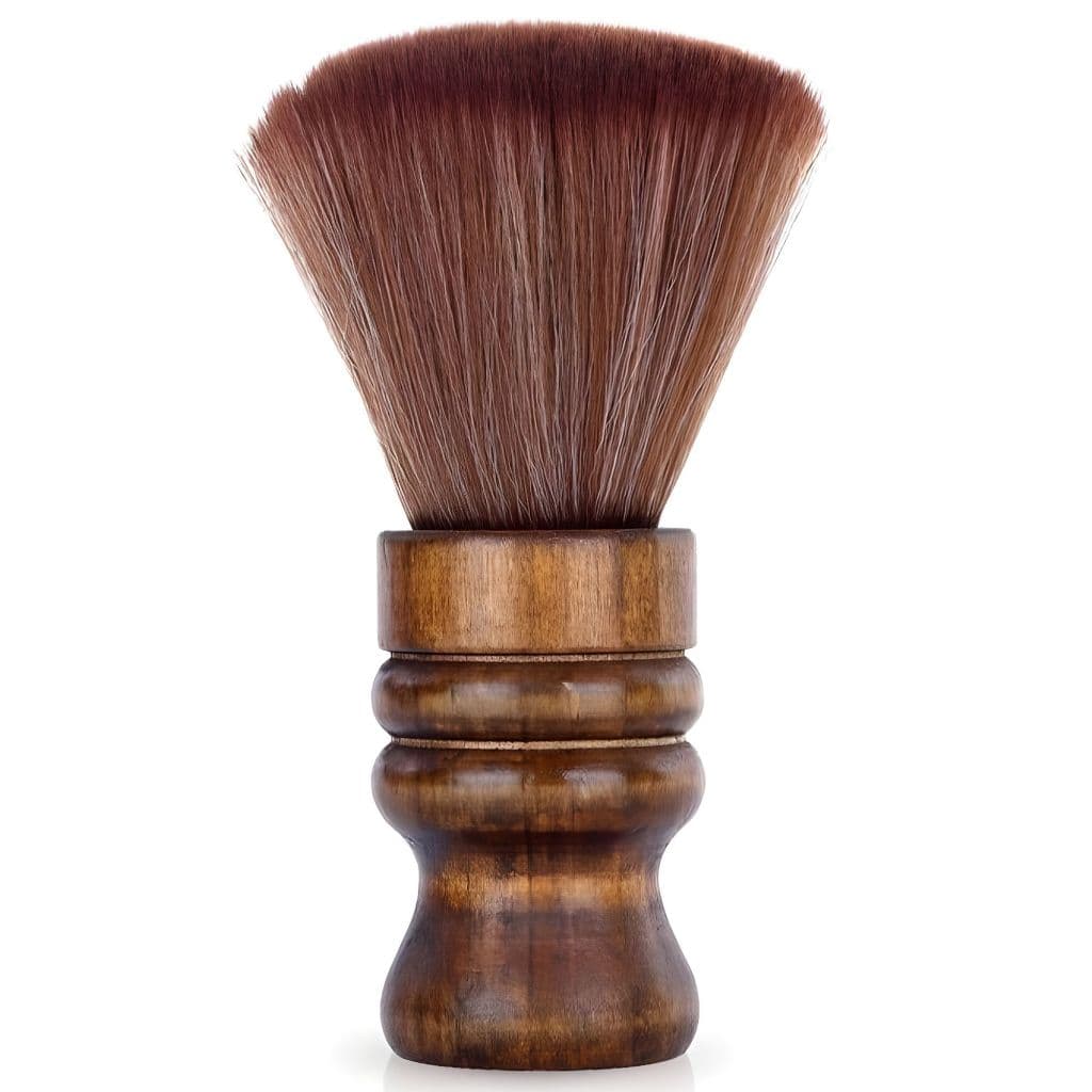 Espanador Profissional Premium Cabo de Madeira – Pincel para Pelos e Cabelos