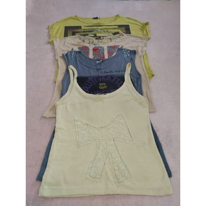 Blusa feminina verão, Kit 5 blusinhas, liquidação, Veste 42/44.