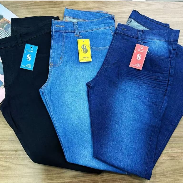 Kit 3Calça Jeans  Promoção Premium para trabalho Elastano Várias lavagem envio imediato