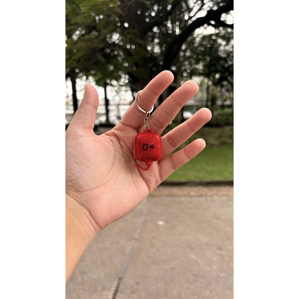 🩸 Chaveiro Bolsa de Sangue Personalizado - Seu Tipo Sanguíneo em 3D ✨