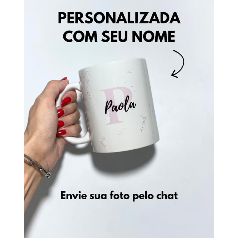 Caneca personalizada porcelana 325ml nome ou foto ou frase presente criativo