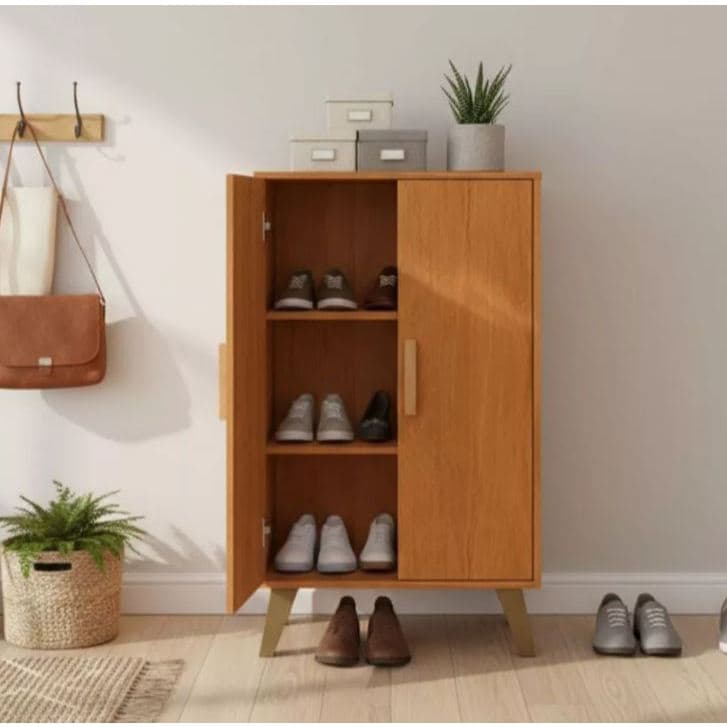 Armário Multiuso Retrô 2 Portas com Prateleiras – Organizador para Lavanderia, Quarto, Closet  Sala