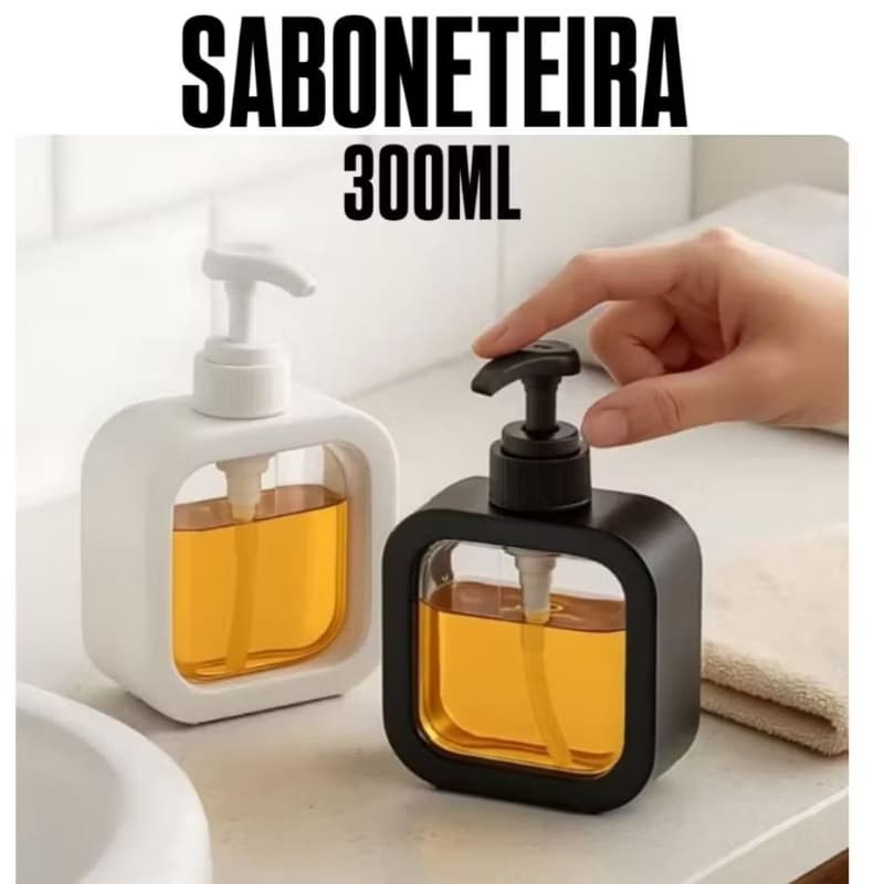 Porta Sabonete Detergente Líquido Minimalista Bombeador 300ml