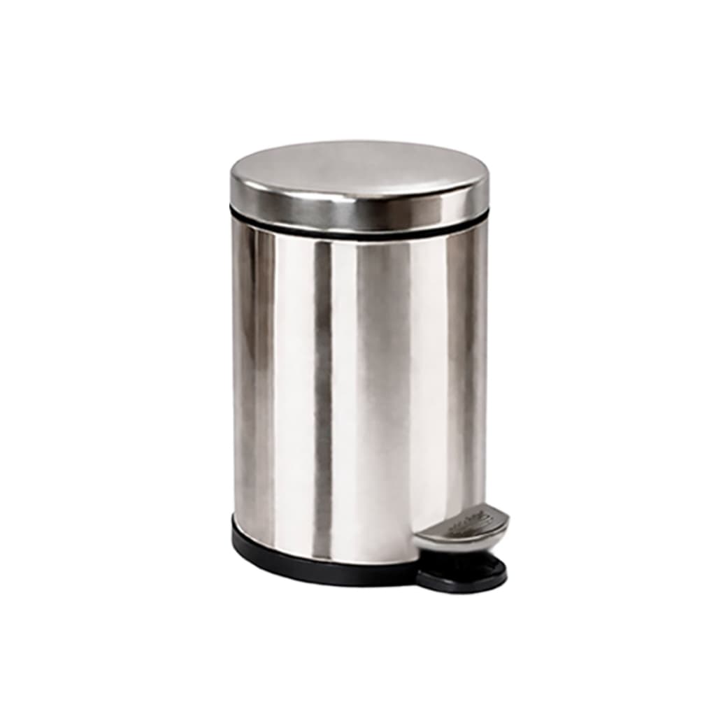 Lixeira Com Pedal E Balde Brinox Decorline 5 Litros Aço Inox