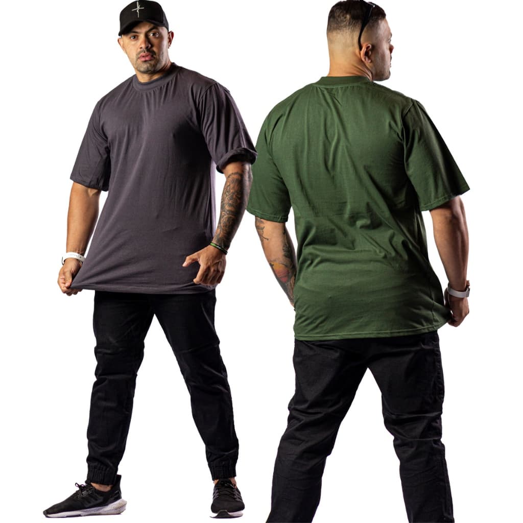 Camiseta Camisa Oversized Long Manga Comprida Pronta Entrega Kit 2 Unidades