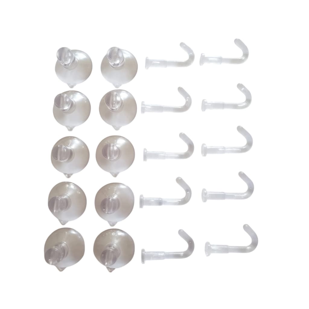 Ventosa Silicone 25mm 2,5cm com Gancho Transparente para Vidro Acrílico PVC