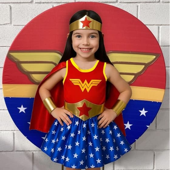 Promoção Fantasia Infantil Personagem Mulher Maravilha A Pronta entrega
