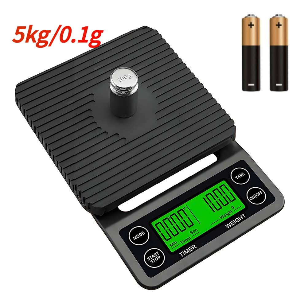Balança Digital Com Cronômetro Para Barista Café 5kg / 0.1g Enviar duas baterias
