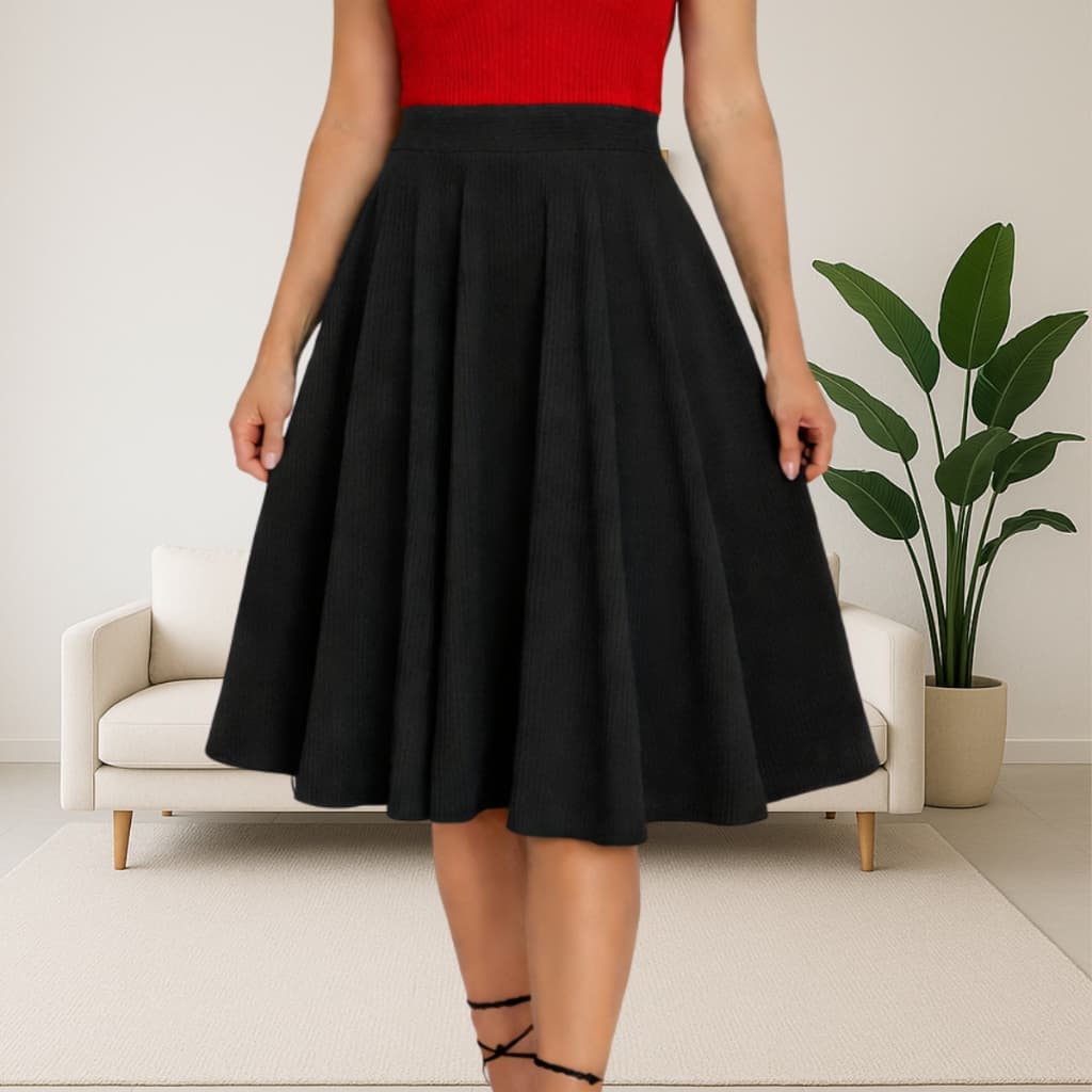 Saia Mídi Feminina Godê rodada Congresso moda evangélica