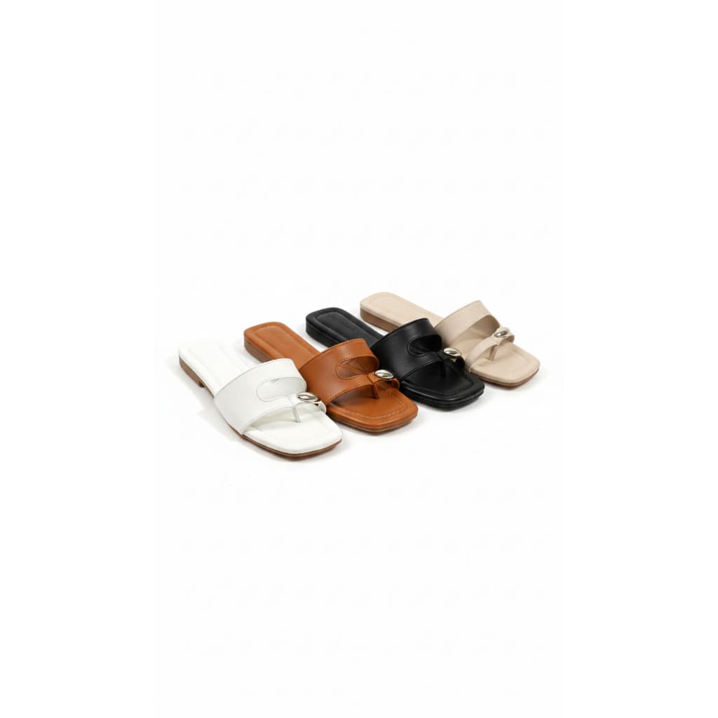 Sandália Feminina rasteirinha detalhe dedo Flat Estilo Casual Dia a Dia Sandália Feminina Rasteirinha Rasteira LEVE