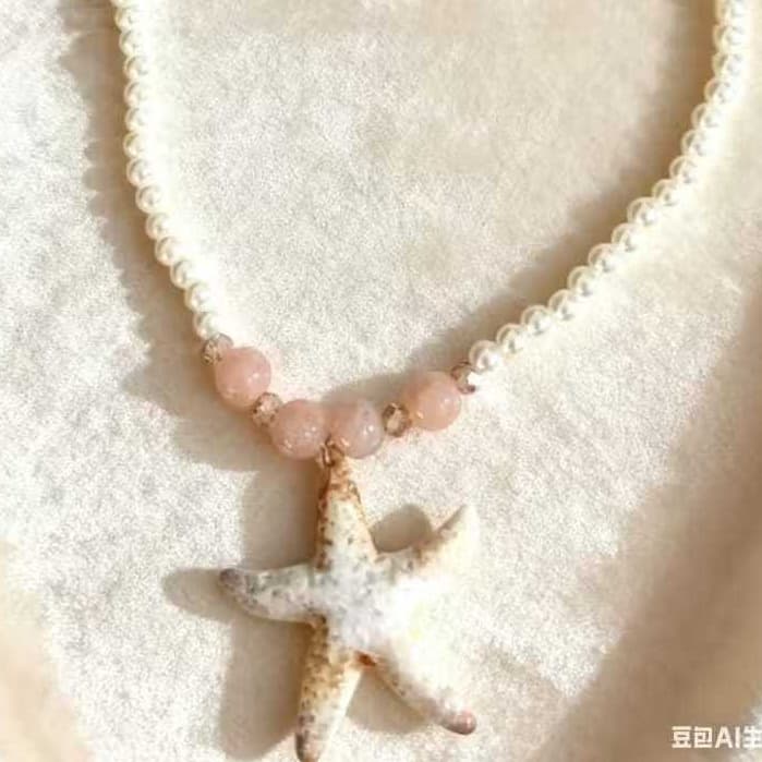 Colar Estrela do Mar com Pérola – Acessório Feminino Praia e Ano Novo | Delicado e Elegante