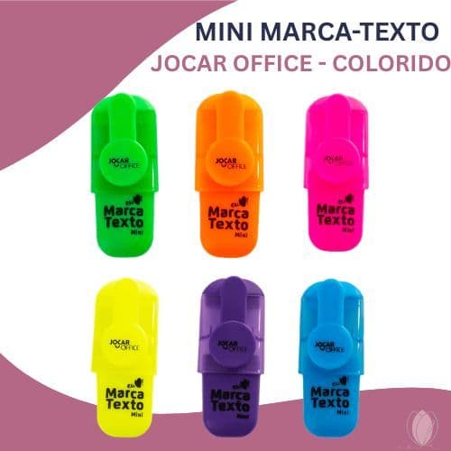 Mini Marca-Texto Jocar Office Colorido – Cores Vibrantes e Portáteis