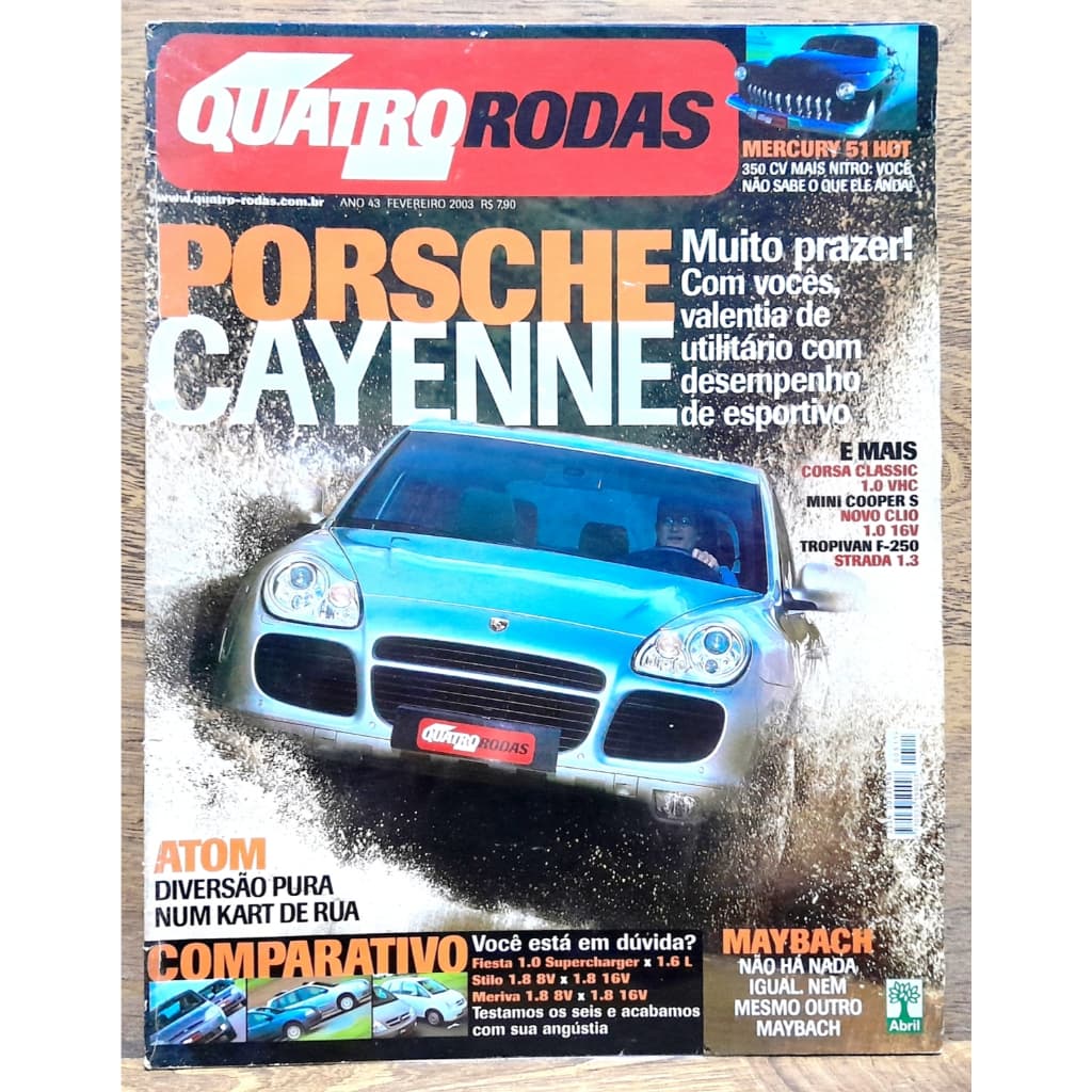 Revista Quatro Rodas 511 2003 Porsche Cayenne Mini Cooper Maybach Mercury 1951 Stilo