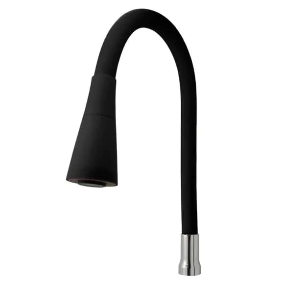 Tubo 3/4 Gourmet Flexível Luxo Preto Cone Arejador 2 Jatos para Torneira Cozinha
