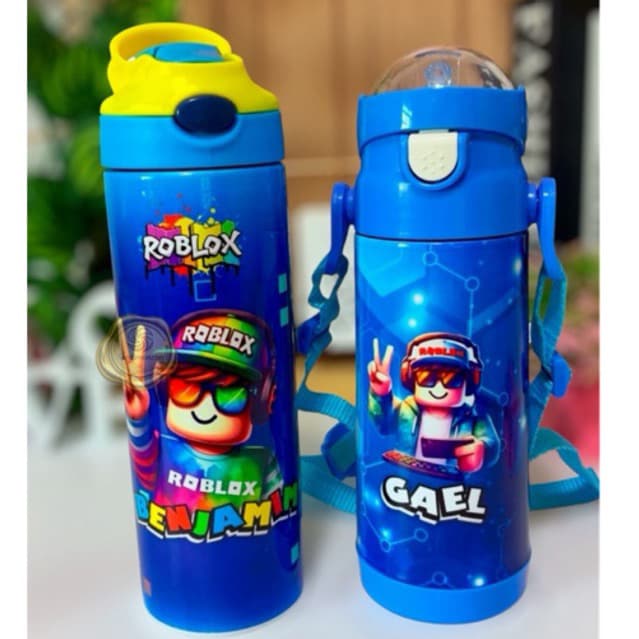 Garrafinha termica personalizada ROBLOX, Garrafa Roblox com nome, garrafa infantil personalizada com nome
