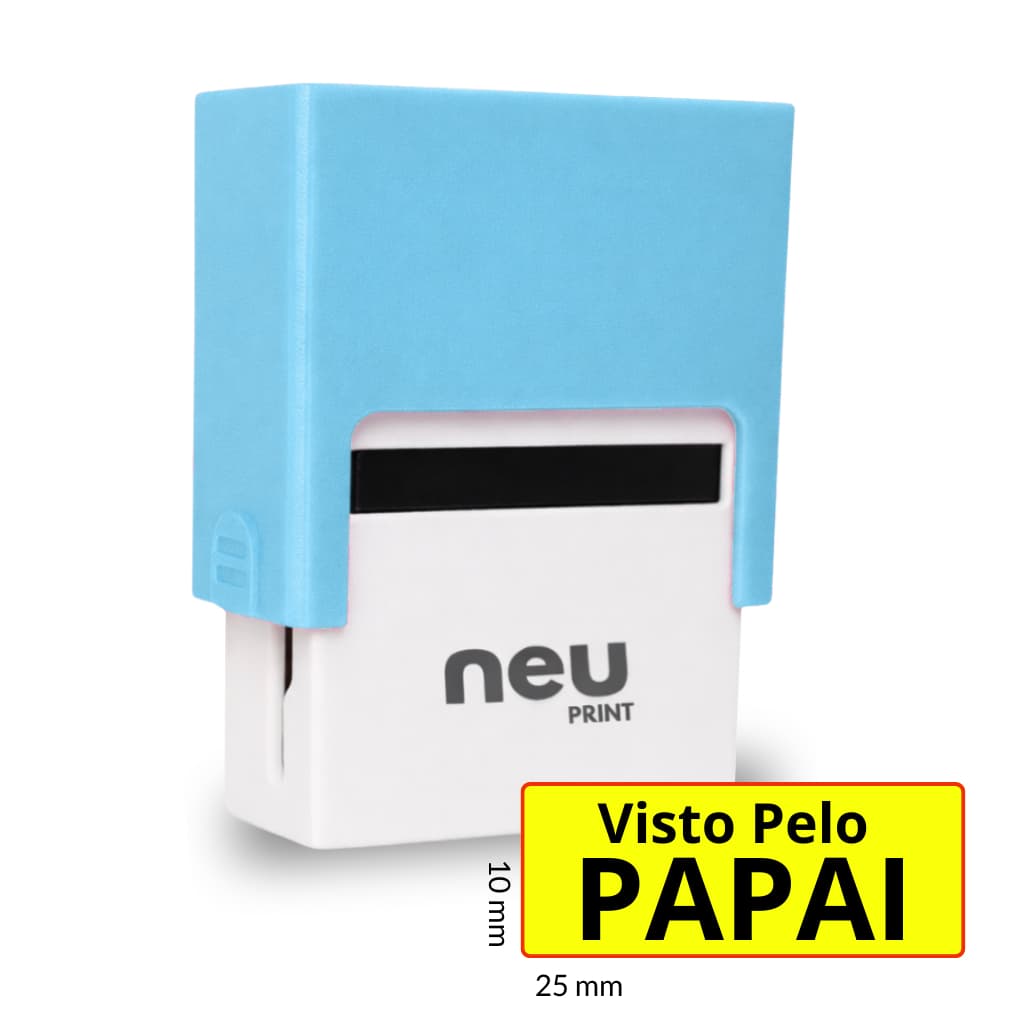 Kit Carimbo Visto Pela Mamãe  e Visto Pelo Papai  carimbo auto entintadocarimbo pedagogico, carimbo escolar