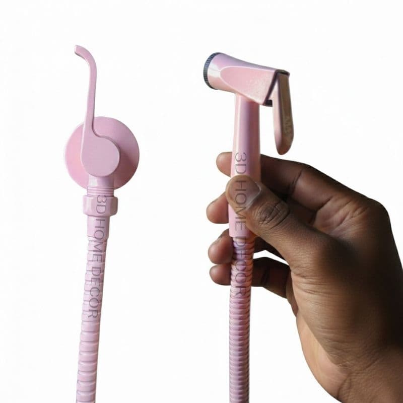 Ducha de Banheiro Rosa Luxo Metal Ducha Fria Rosa 1,2 M Inox Rosa