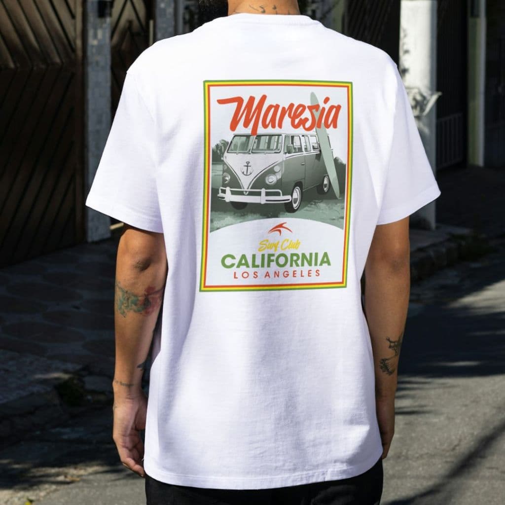 Camiseta Maresia - Estampa Kombi do Surf - Camisa Algodão Masculina Feminina