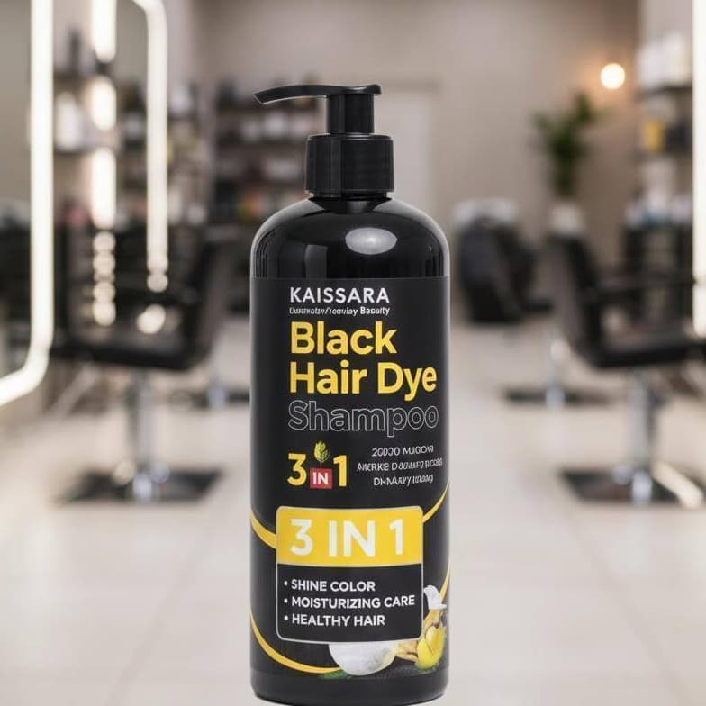 Shampoo Tonalizante Preto 3 em 1 – Black Hair Dye Shampoo | 500ml | Preto