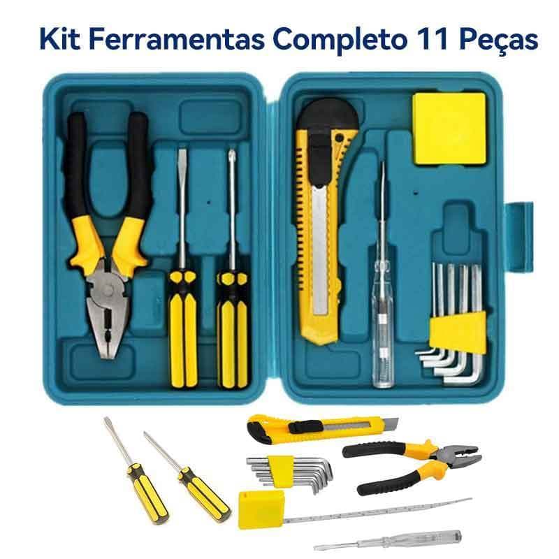 Kit Ferramentas Completo 11 Peças Profissional Com Maleta