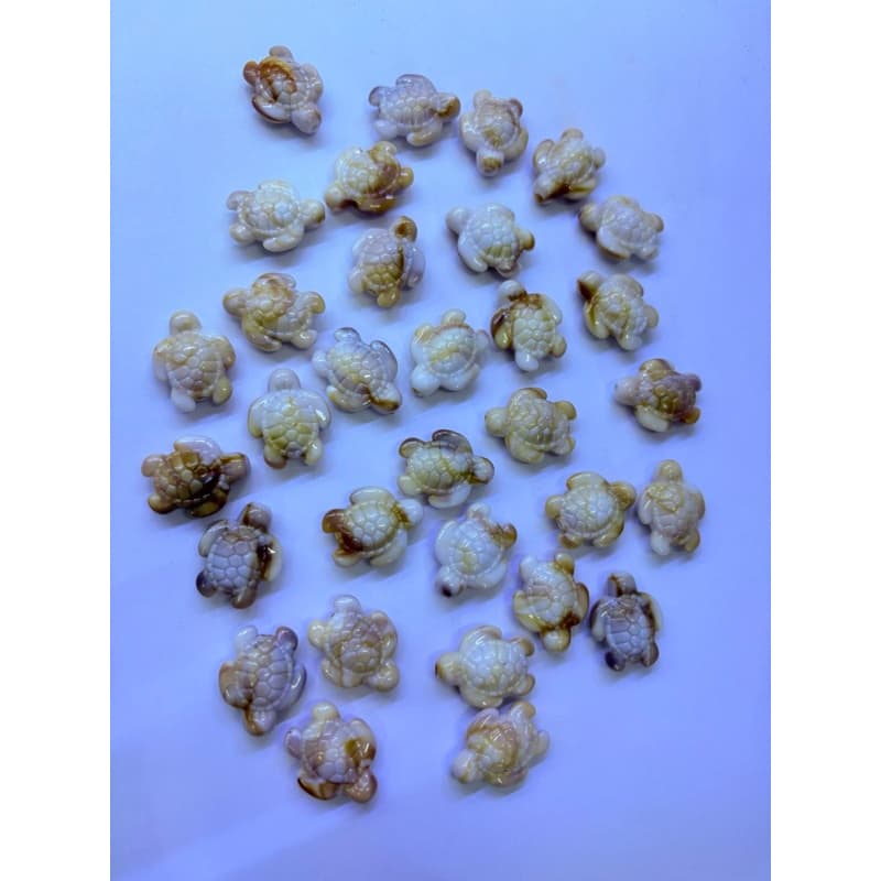 Tartaruguinhas de Resina Mesclada – Pacote com 20 unidades