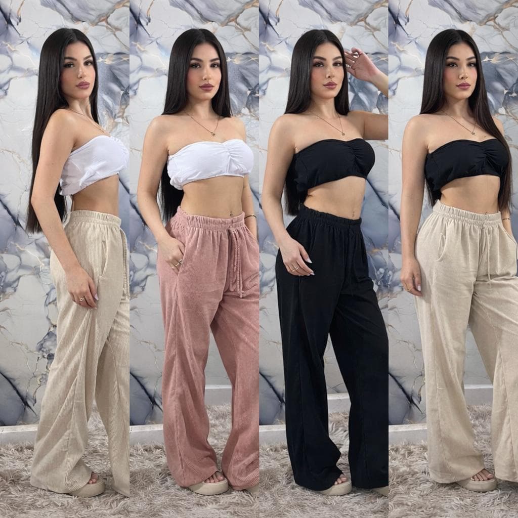 Calça Veludo Toleche Grosso conforto & estilo