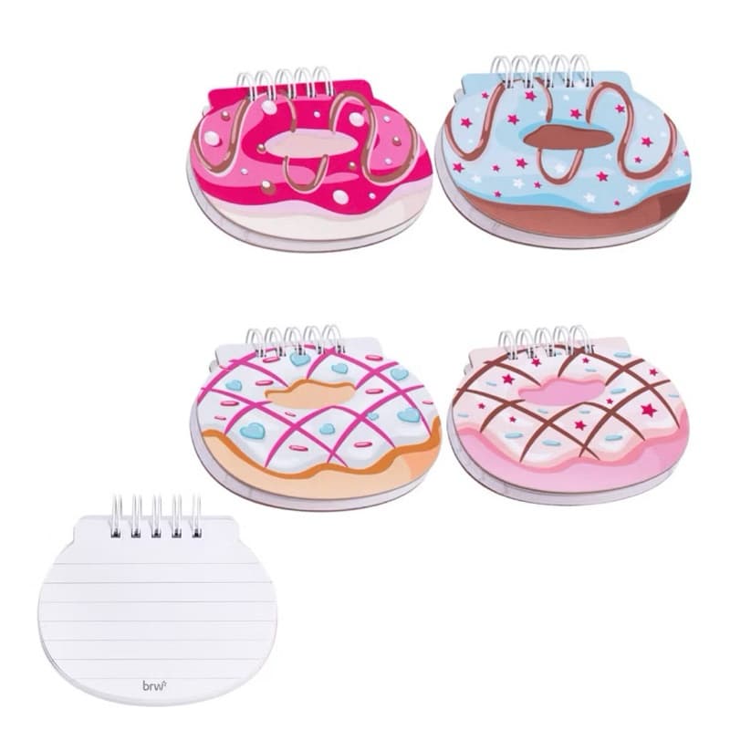 Bloco de anotações Donuts BRW 80 folhas - decorado