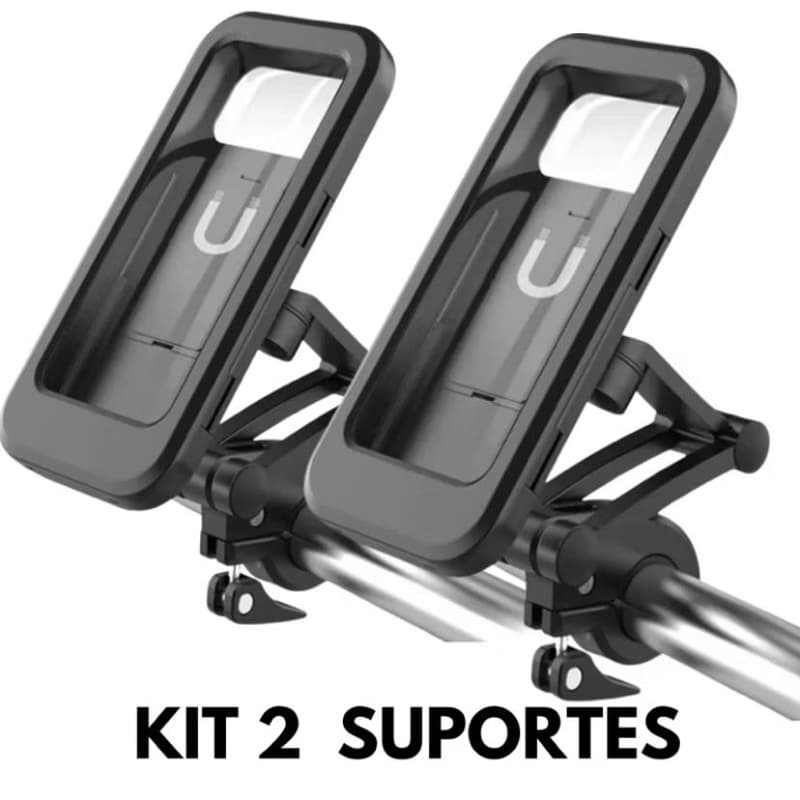 Kit Suportes De Celular Para Moto Bike  Bicicleta 360 graus A Prova D’água articulado e resistente