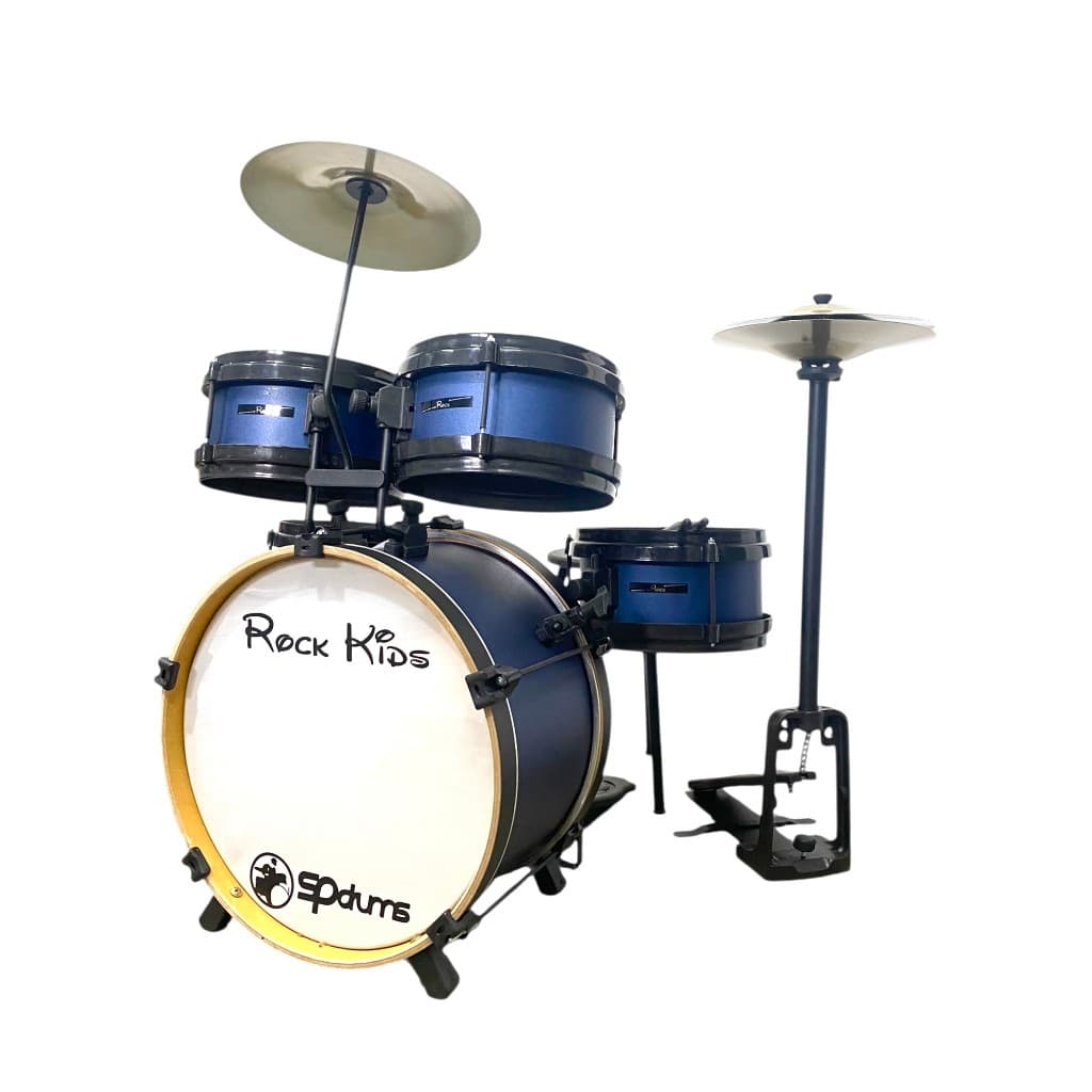 Bateria Musical Infantil Rmv Rock Kids Com Chimbal Resistente Madeira
