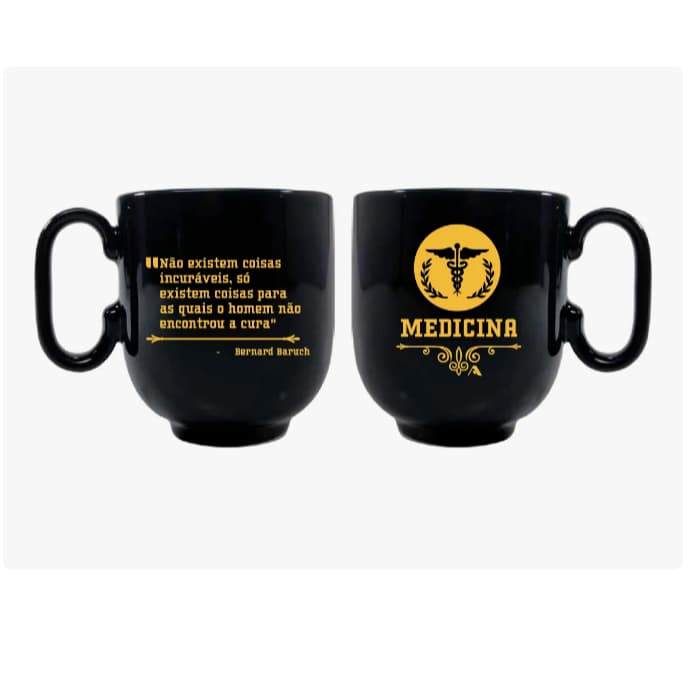 Caneca 350ml Medicina + Caixa Presente Formatura Medico Dout