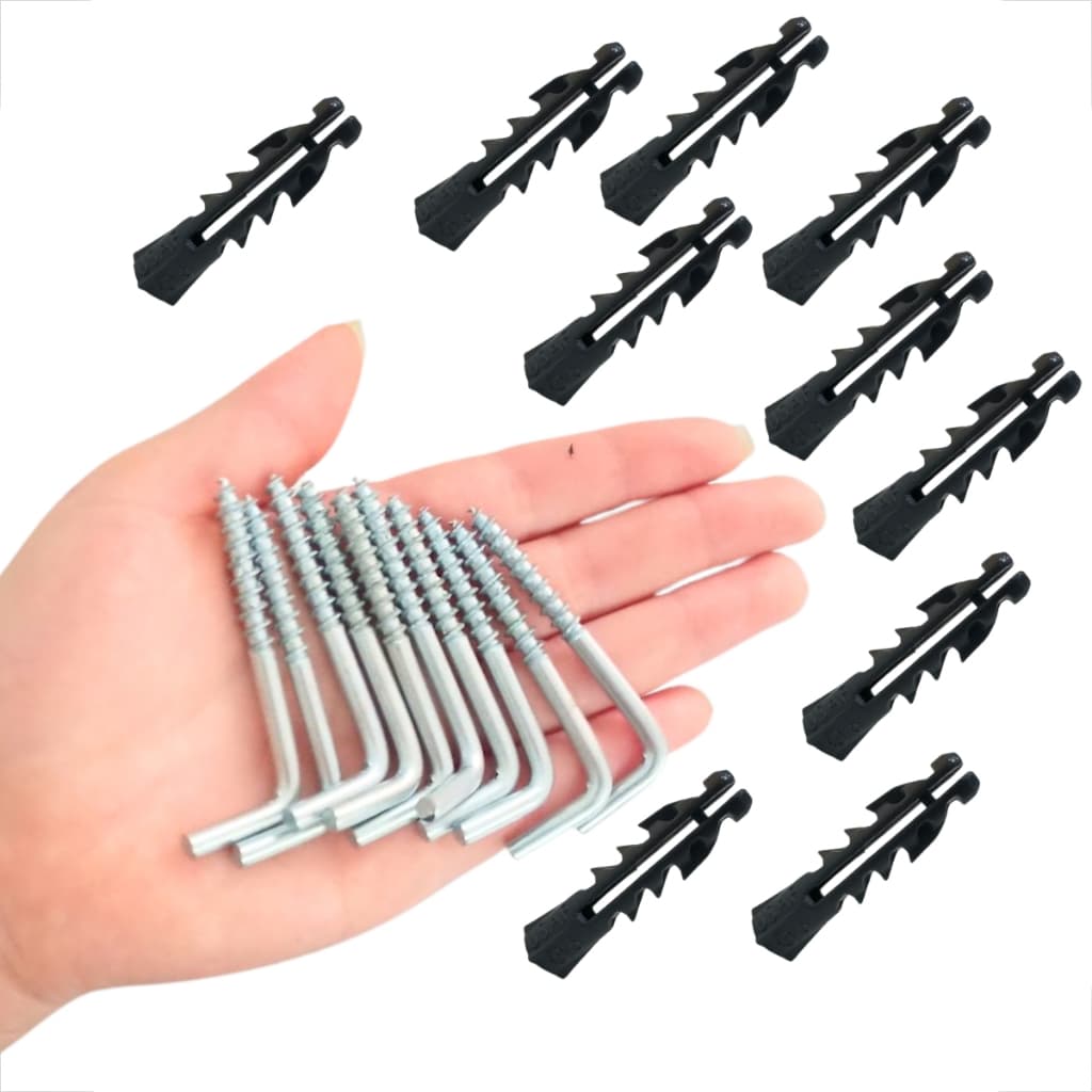 Kit Escapula e Bucha com Anel 6mm Kit 10 Parafuso L Kit Escapula Zincado com 10 Buchas