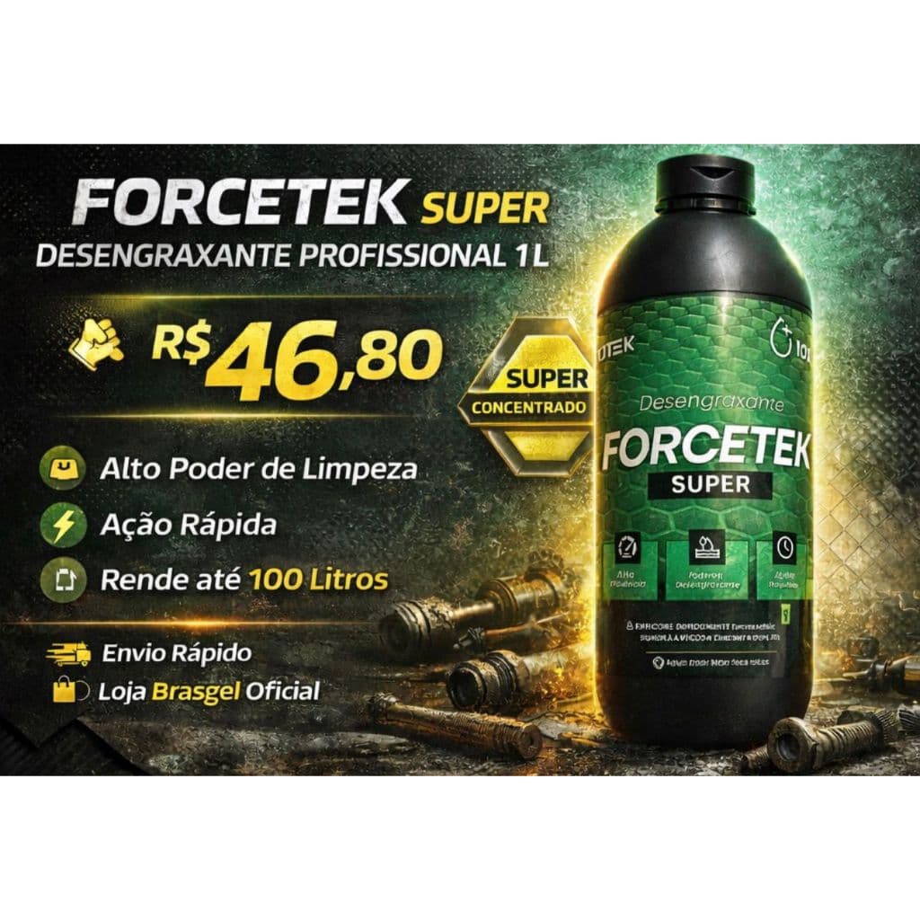 Desengraxante Biodegradaveis Automotivo Forcetek Super 1L 1:100