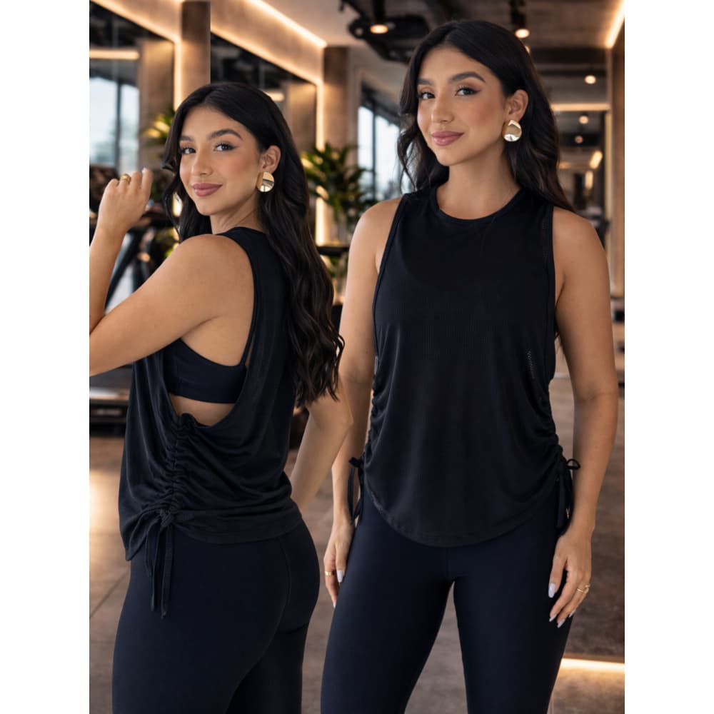Regatas Treino Fitness Feminina Dry Fit Blusa Básica Vesti Calça Legging Top Academia