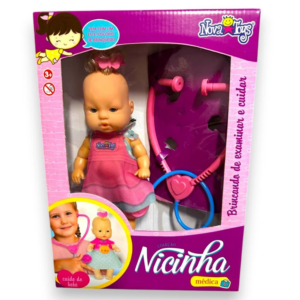 Boneca Médica Doutora Estetoscópio Infantil Brinquedo menina
