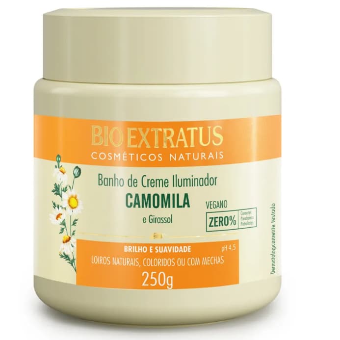 Banho de Creme Bio extratus Camomila 250g (BRILHO E SUAVIDADE )