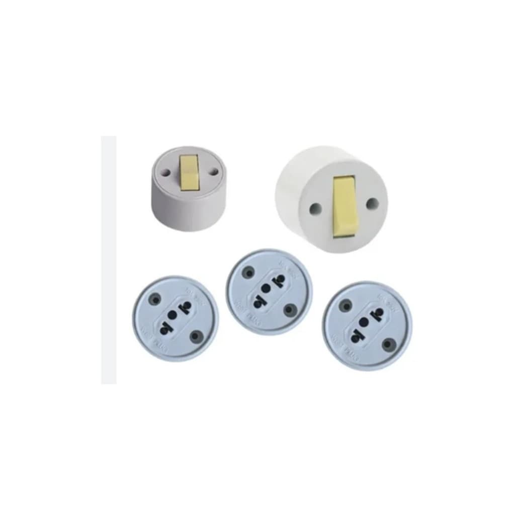 Tomada externa + Interruptor externo para sobrepor  fácil instalação
