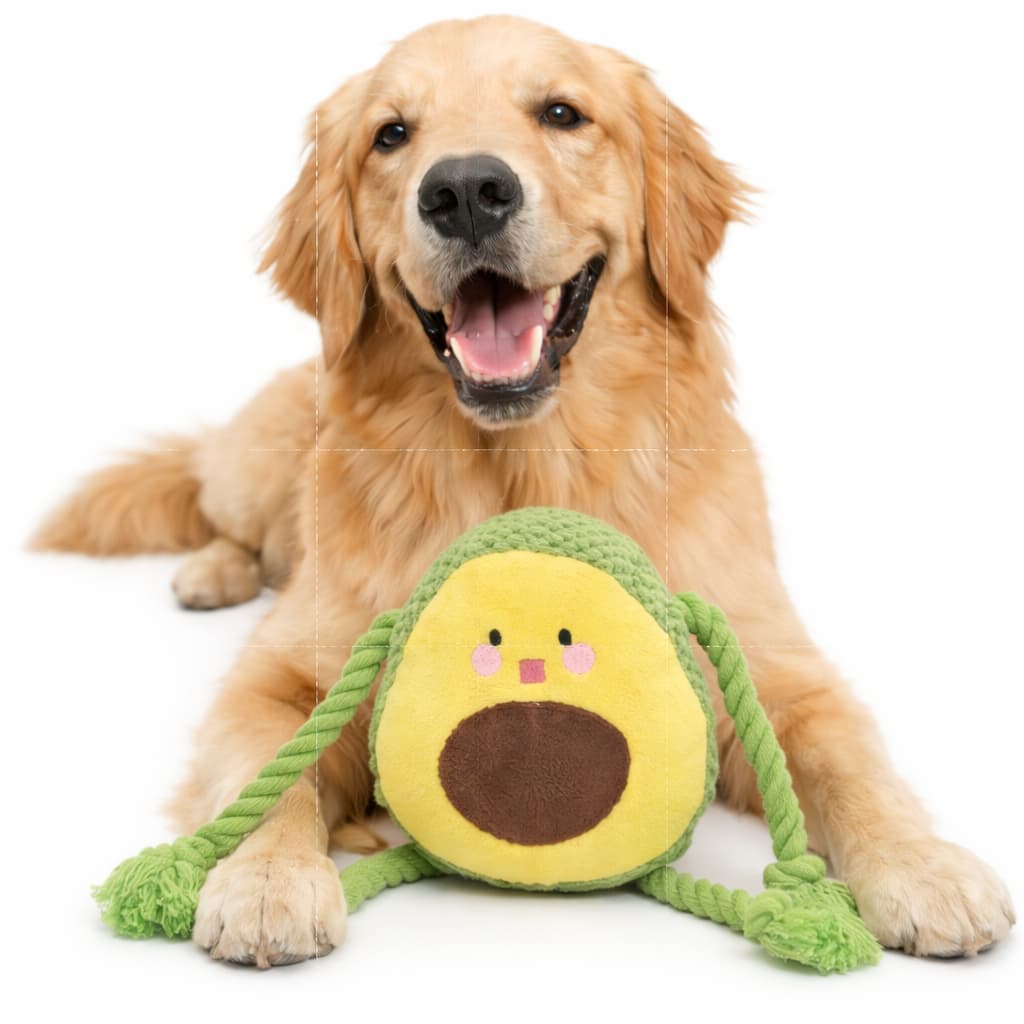Brinquedo Pet Abacate de Pelúcia – Mordedor Antiestresse para Cachorros
