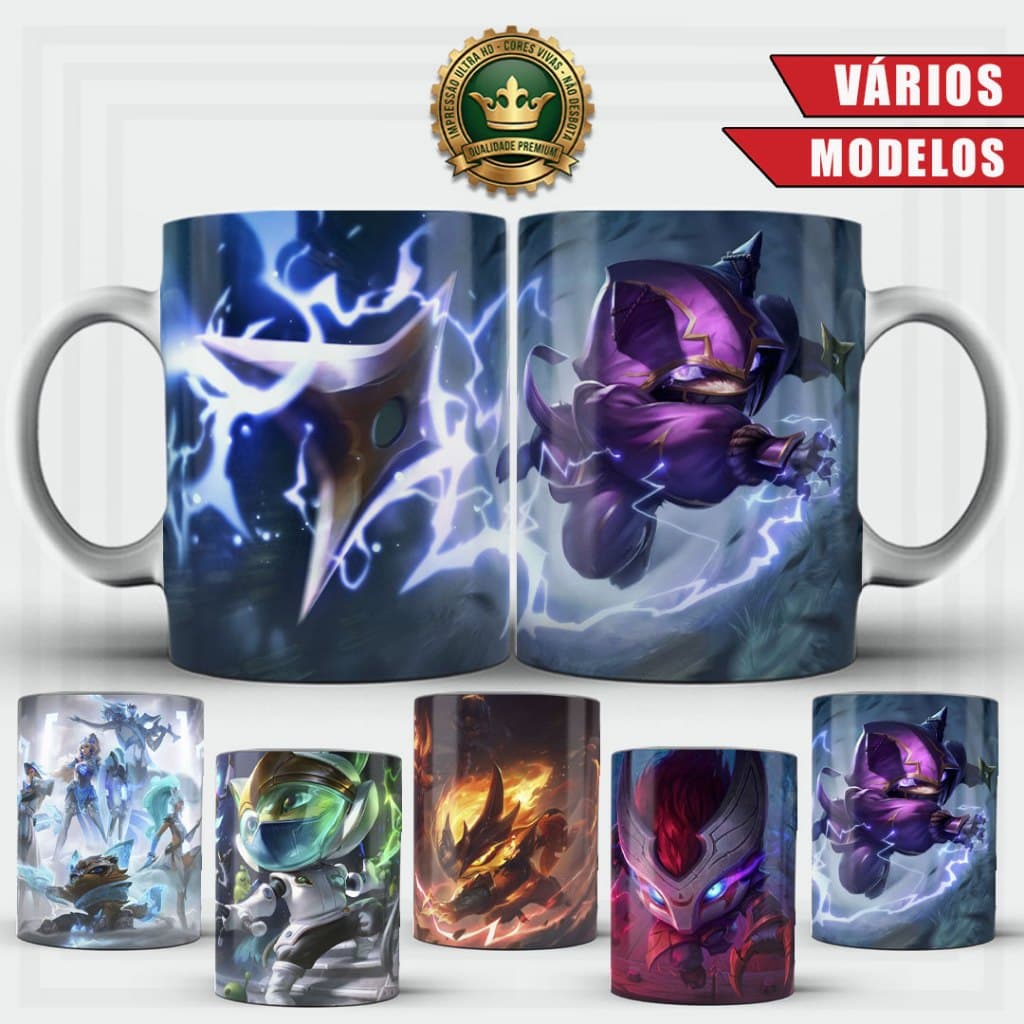 Caneca KENNEN Vários Modelos Jogo League Of Legends LOL Caneca de Porcelana