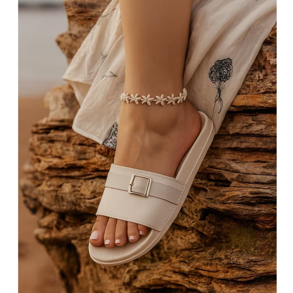 Chinelo Tayme  Feminino Slide Fivela