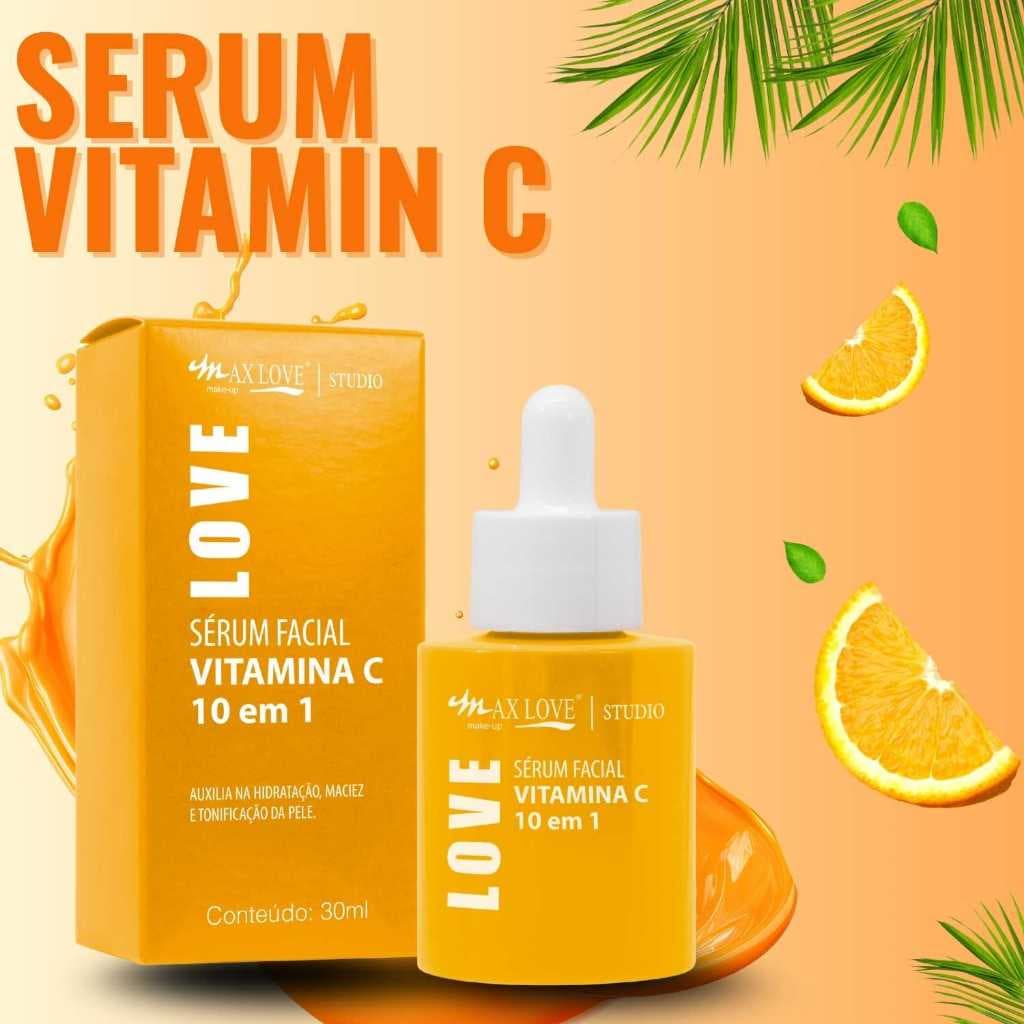 Sérum Facial Vitamina C 10 em 1 - MAX LOVE
