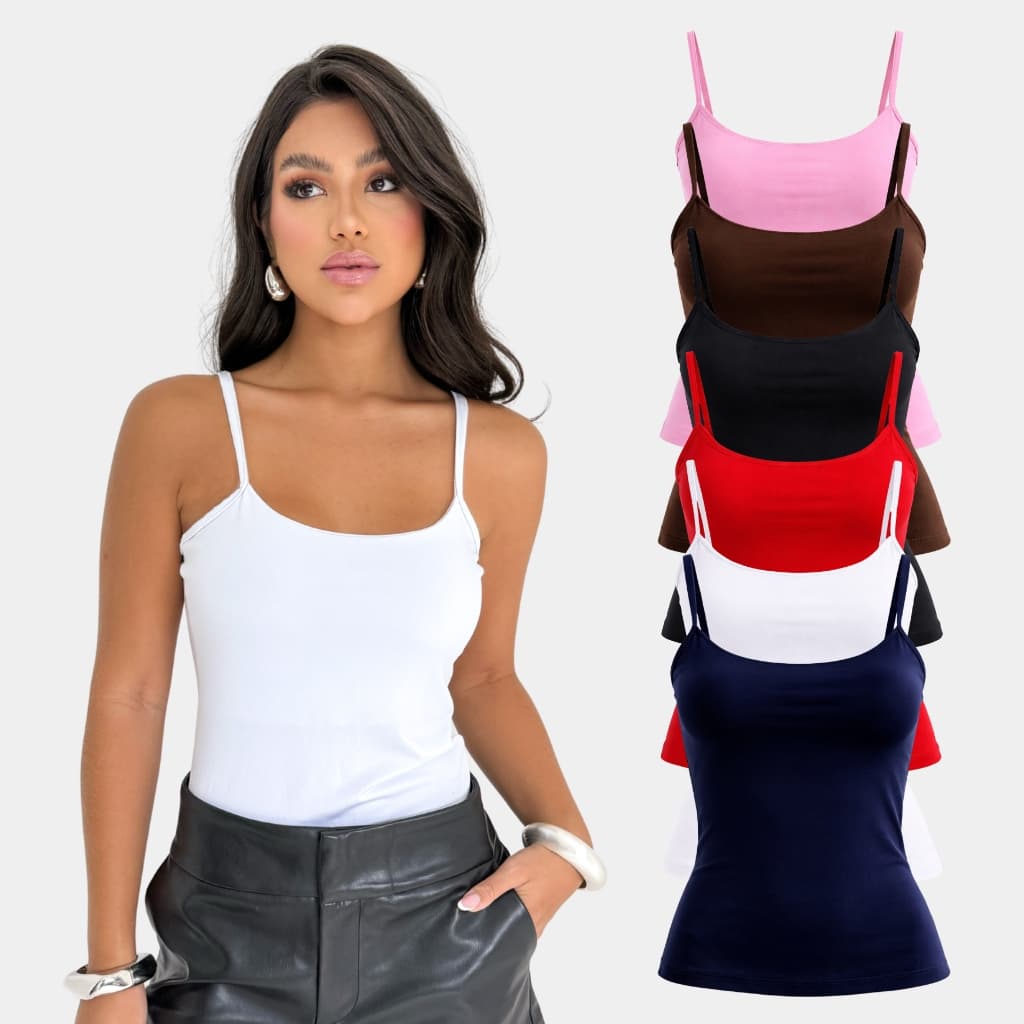 Regata De Alcinha Blusa Tube Feminino Básico Suplex