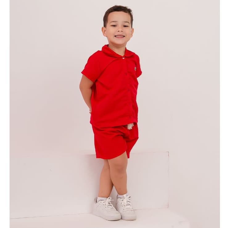 Conjunto Infantil Camisa e Short Menino Verão | 2, 3 e 4 Anos