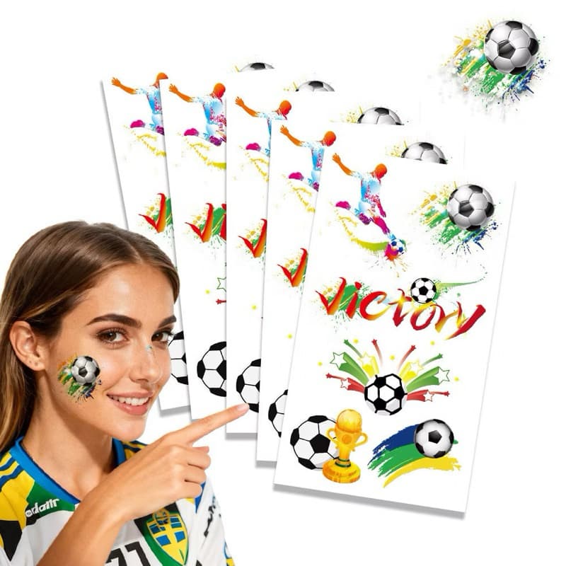 W.BILL KIT Tatuagem Copa Do Mundo Brasil Futebol Tatto Para o Rosto FIFA 2026