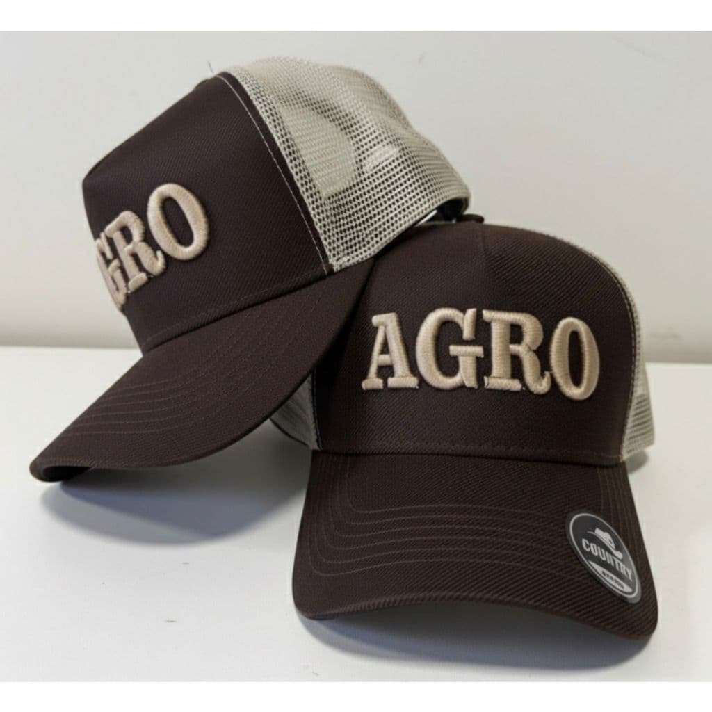 Boné Agropecuária country Agro Original Bordado em Alto Relevo Chapéu Masculino Telinha trucker