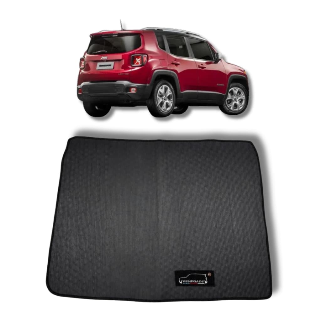 Tapete Porta Malas Emborrachado Jeep Renegade Personalizado Preto