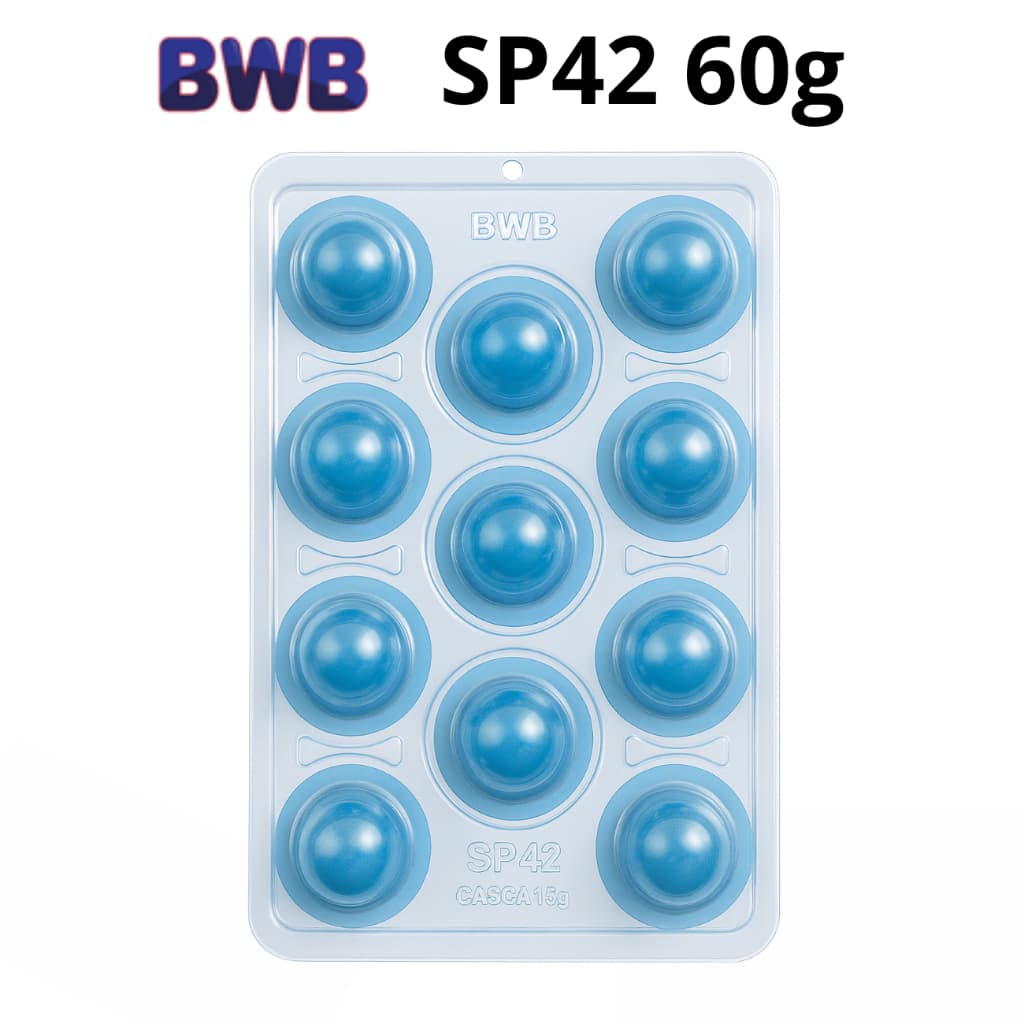 Forma SP42 Trufa Bombom 60g BWB 🍫 3 Partes c/ Silicone • 11 Cavidades • Linha Premium